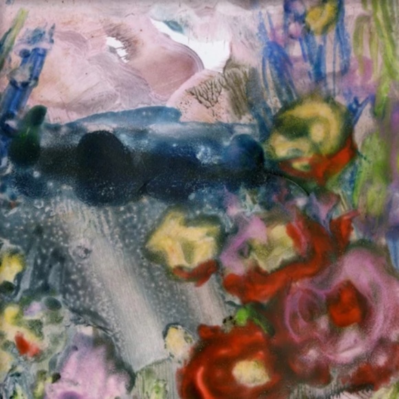 Encaustic Painting, Floral Abstract Kathy Morton Stanion - Encaustic Floral 17 - Picture 1 of 2